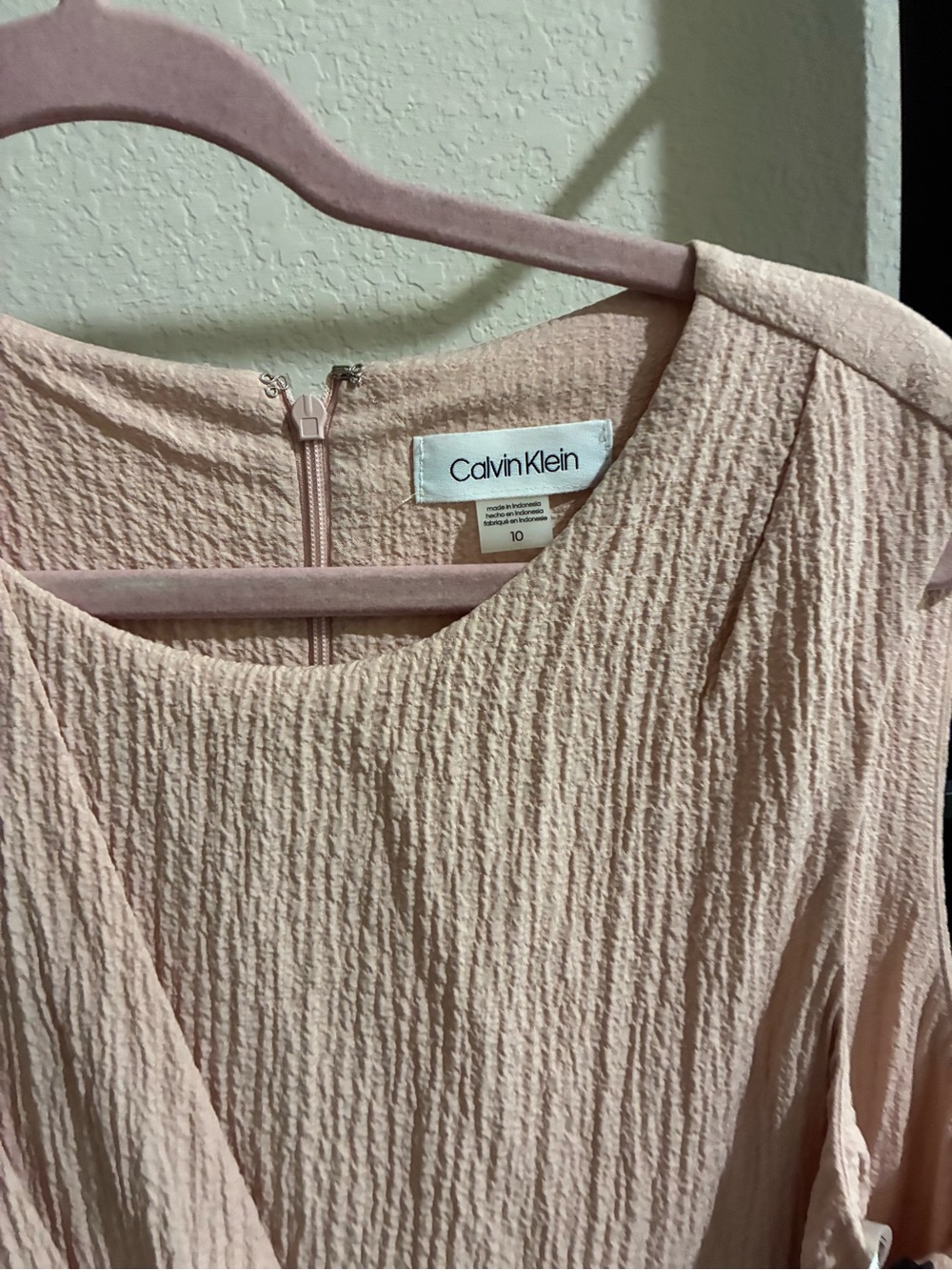 Calvin Klein Blush Textured Jumpsuit
